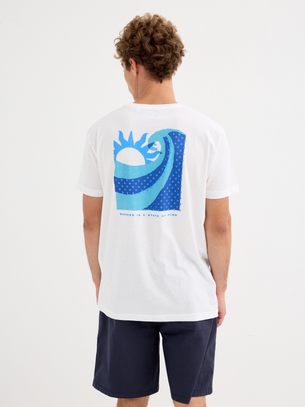 Summer state of mind T-shirt white middle back view