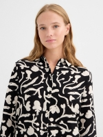 %Pto% Camisa manga larga estampada negro