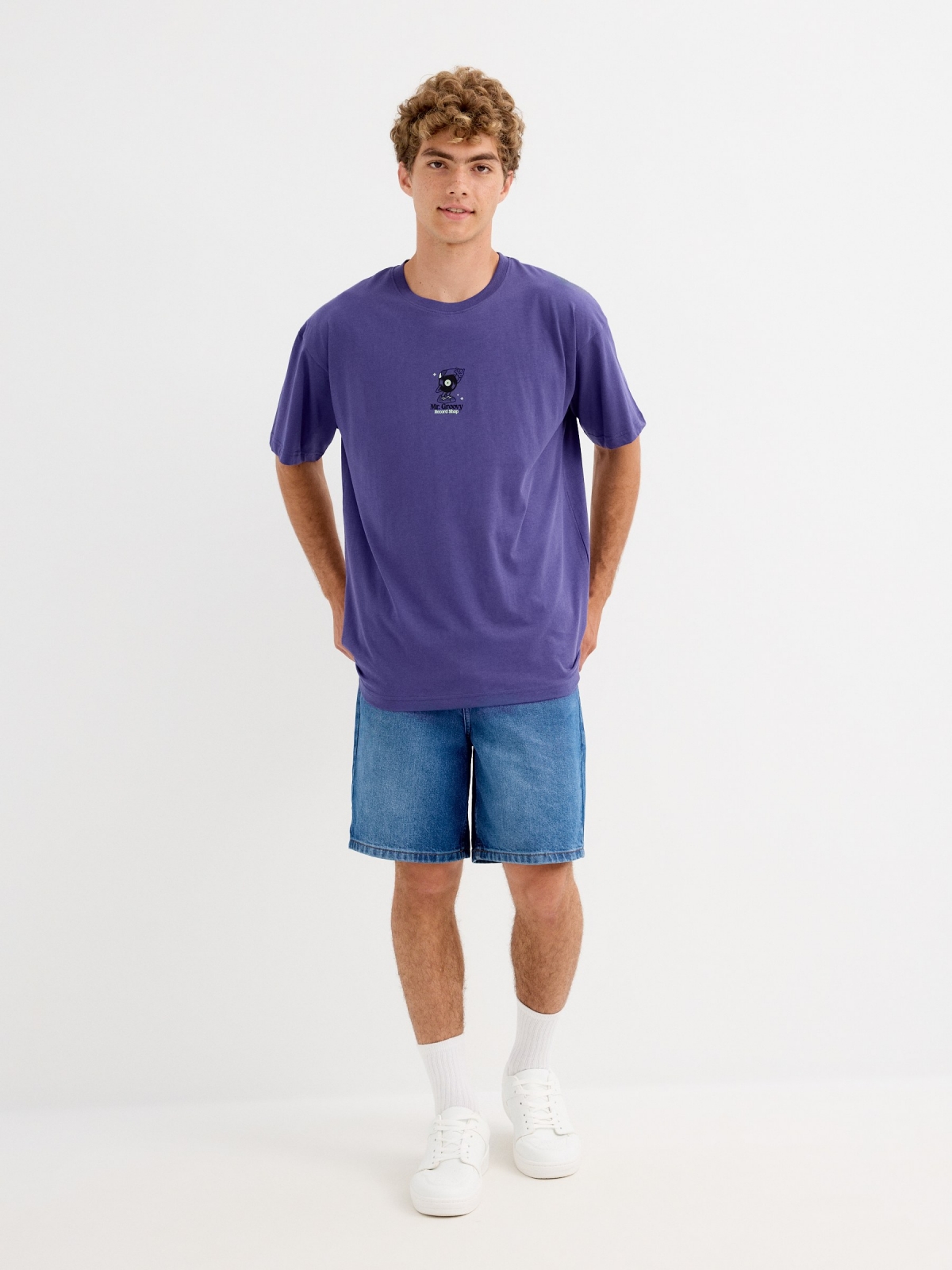 Mr Groovy T-shirt navy front view