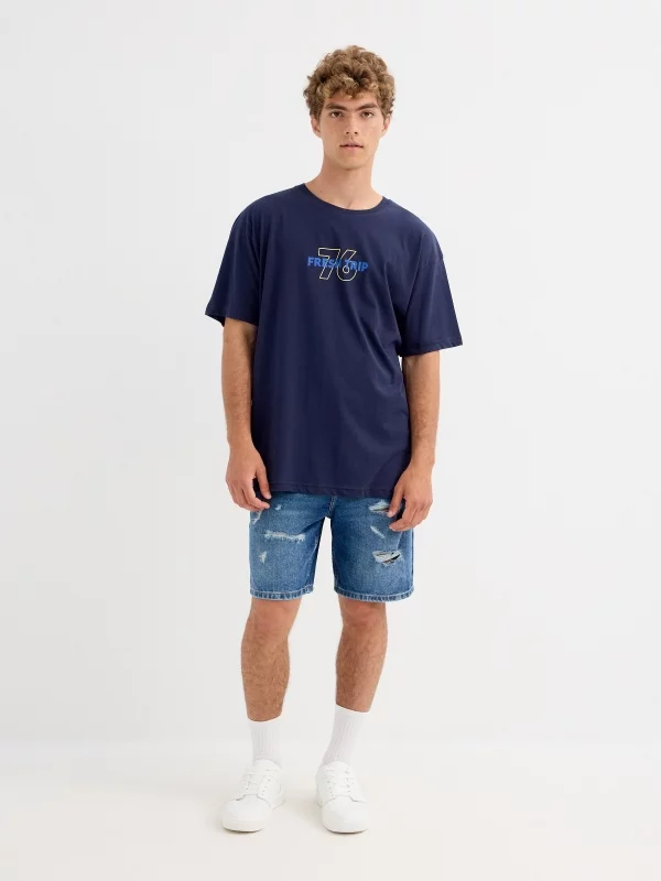 Fresh Trip T-shirt navy front view