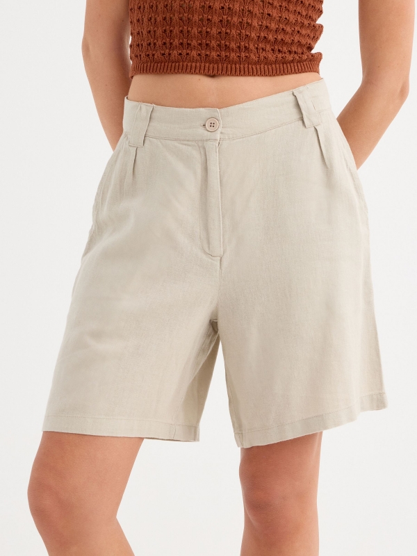  Bermuda taupé lino taupe