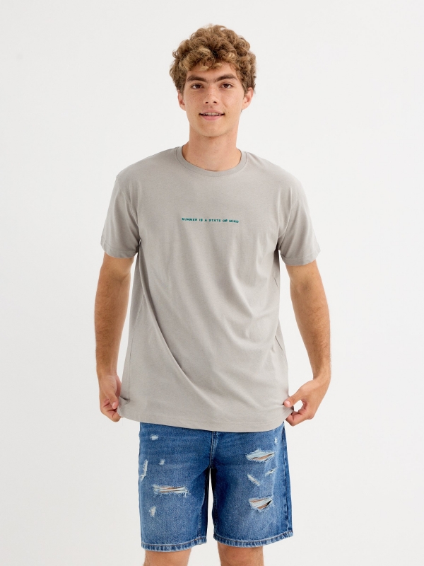 Camiseta Summer state of mind verde vista media frontal