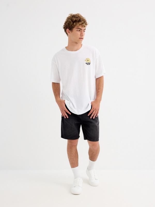 Camiseta Here comes the sun blanco vista general frontal