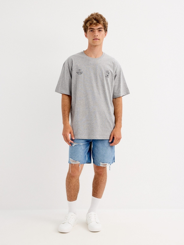 Camiseta Great Things melange medio vista general frontal