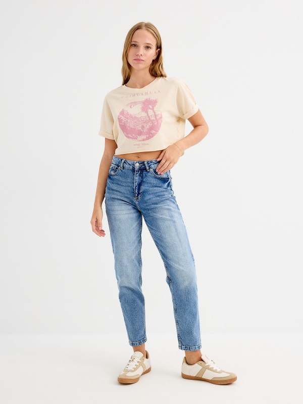 Camiseta crop Chihuahuan arena vista general frontal