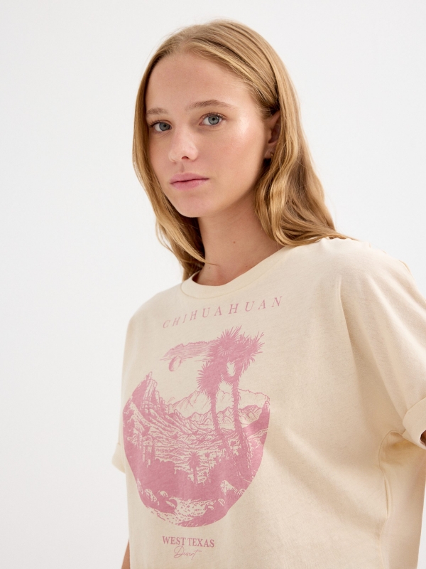  Camiseta crop Chihuahuan arena