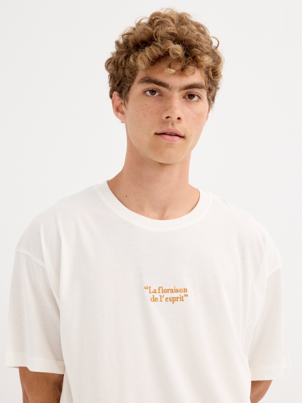  Camiseta La floraison de l'espirit blanco roto