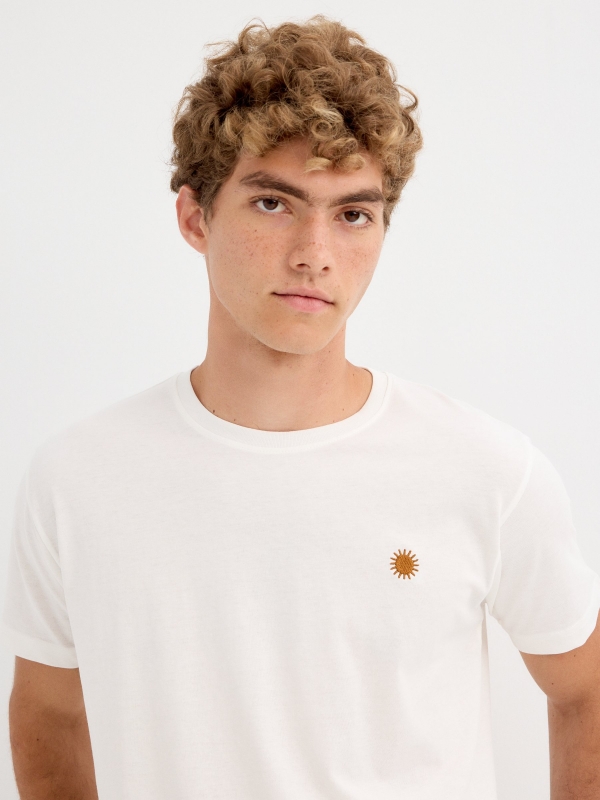  Camiseta manga corta Malibú blanco roto
