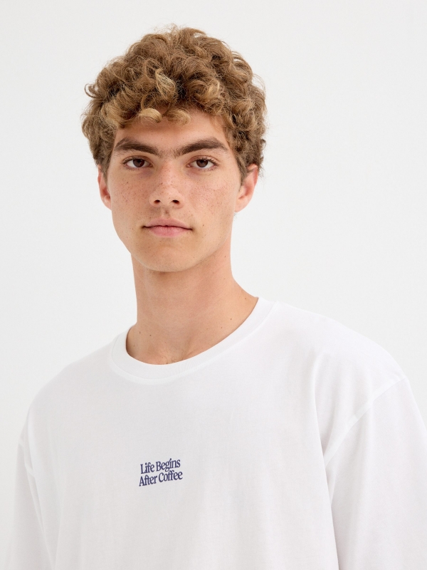  Camiseta Coffee blanco