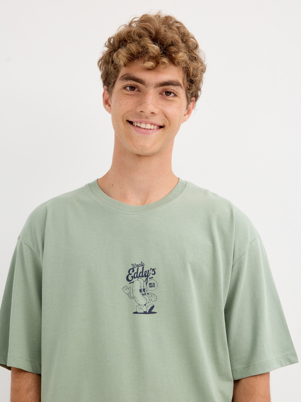  Camiseta Uncle Eddy verde grisáceo