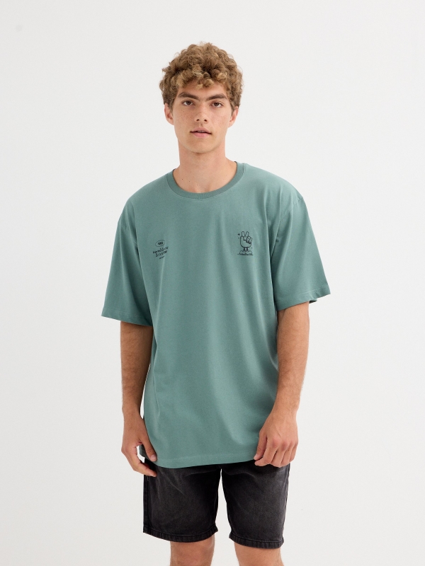 Great Things T-shirt green middle front view