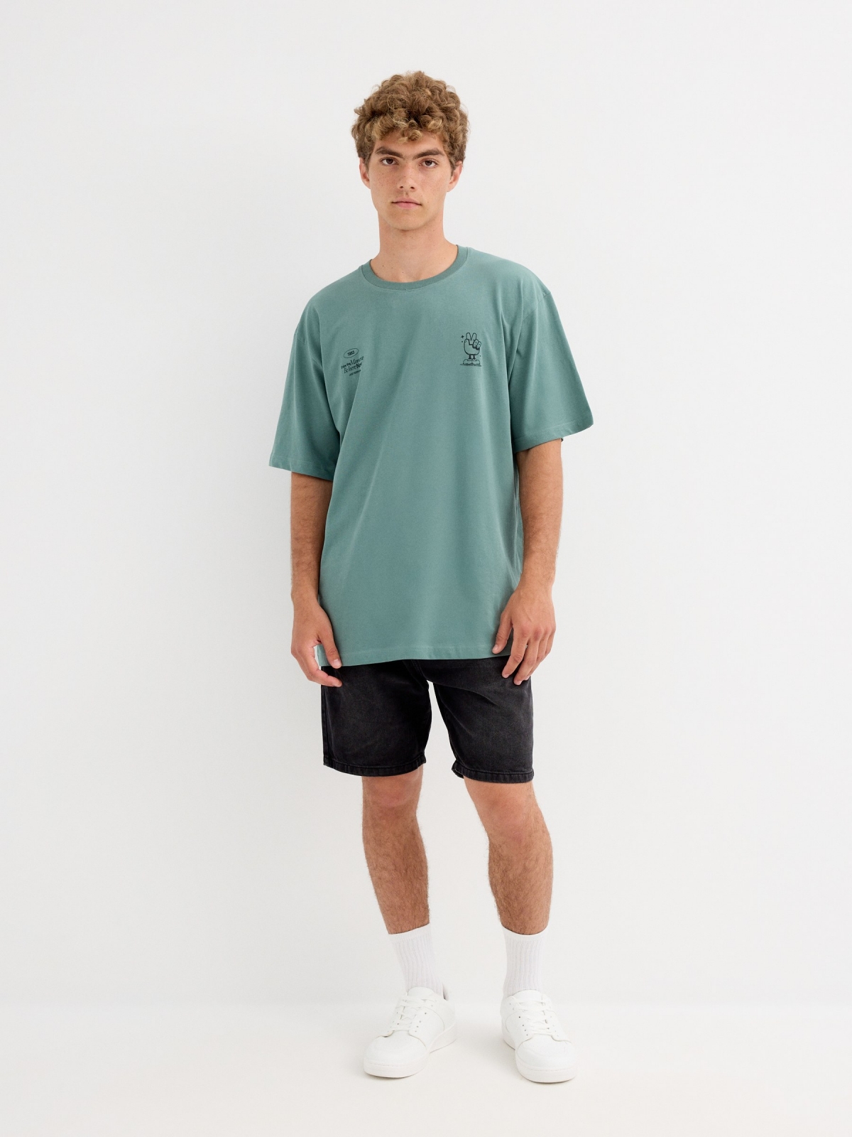 Great Things T-shirt green front view