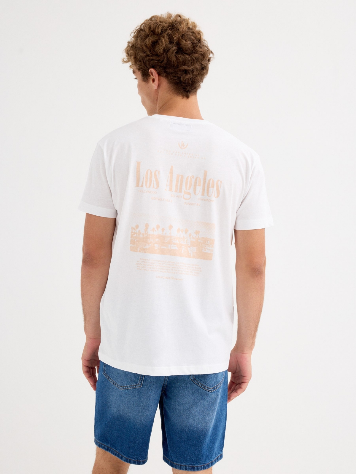 Los Angeles T-shirt white middle back view