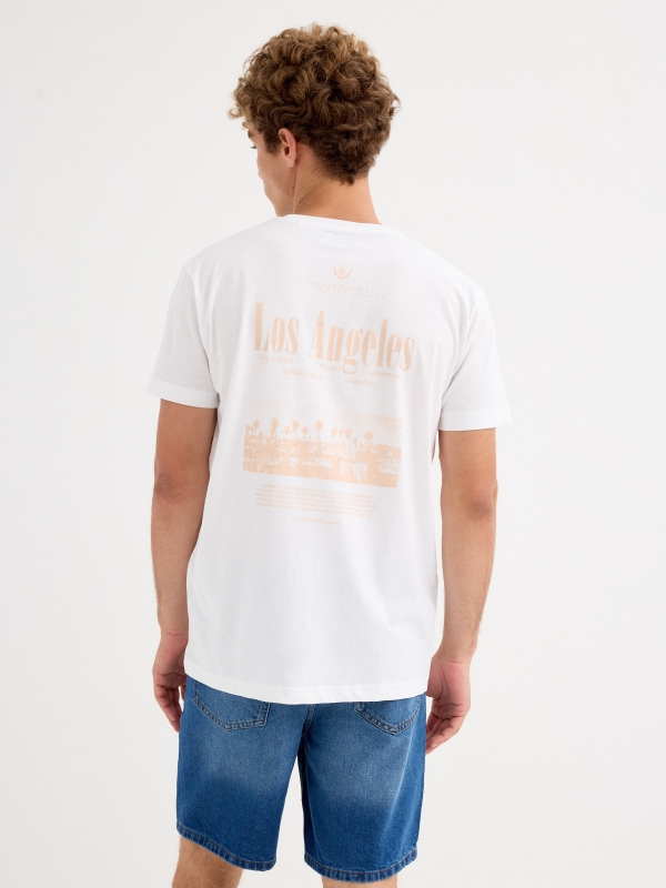 Los Angeles T-shirt white middle back view