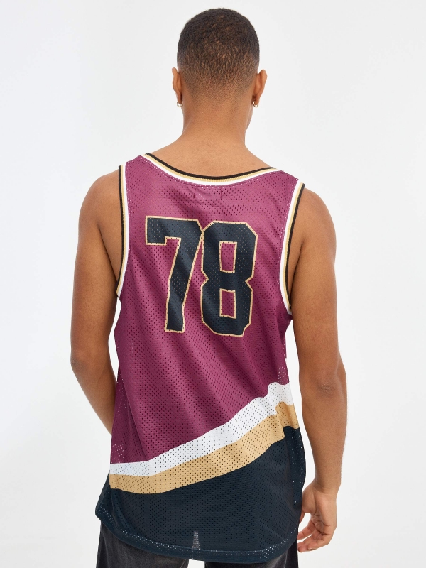 Camiseta babados cropped taupe vista meia traseira