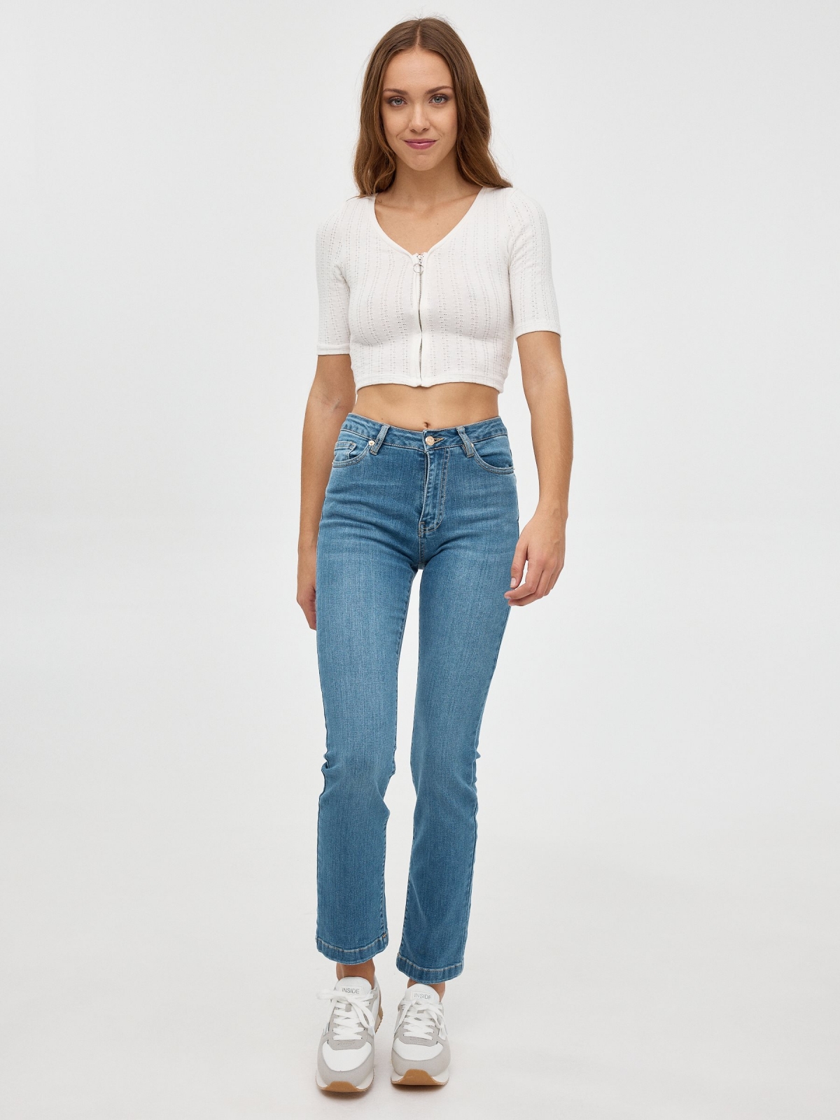 Jeans straight azul vista general frontal