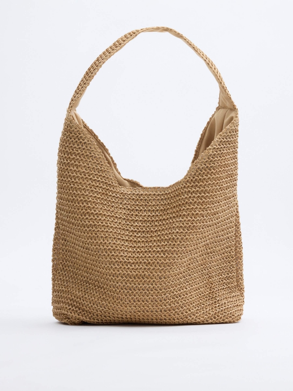 Bolsa de juta ombro marrom marrom