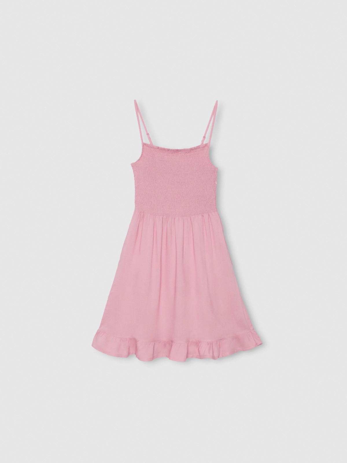 Vestido mini rosa pastel púrpura pastel vista detalhe