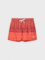 %Pto% Striped degraded swimsuit red front view