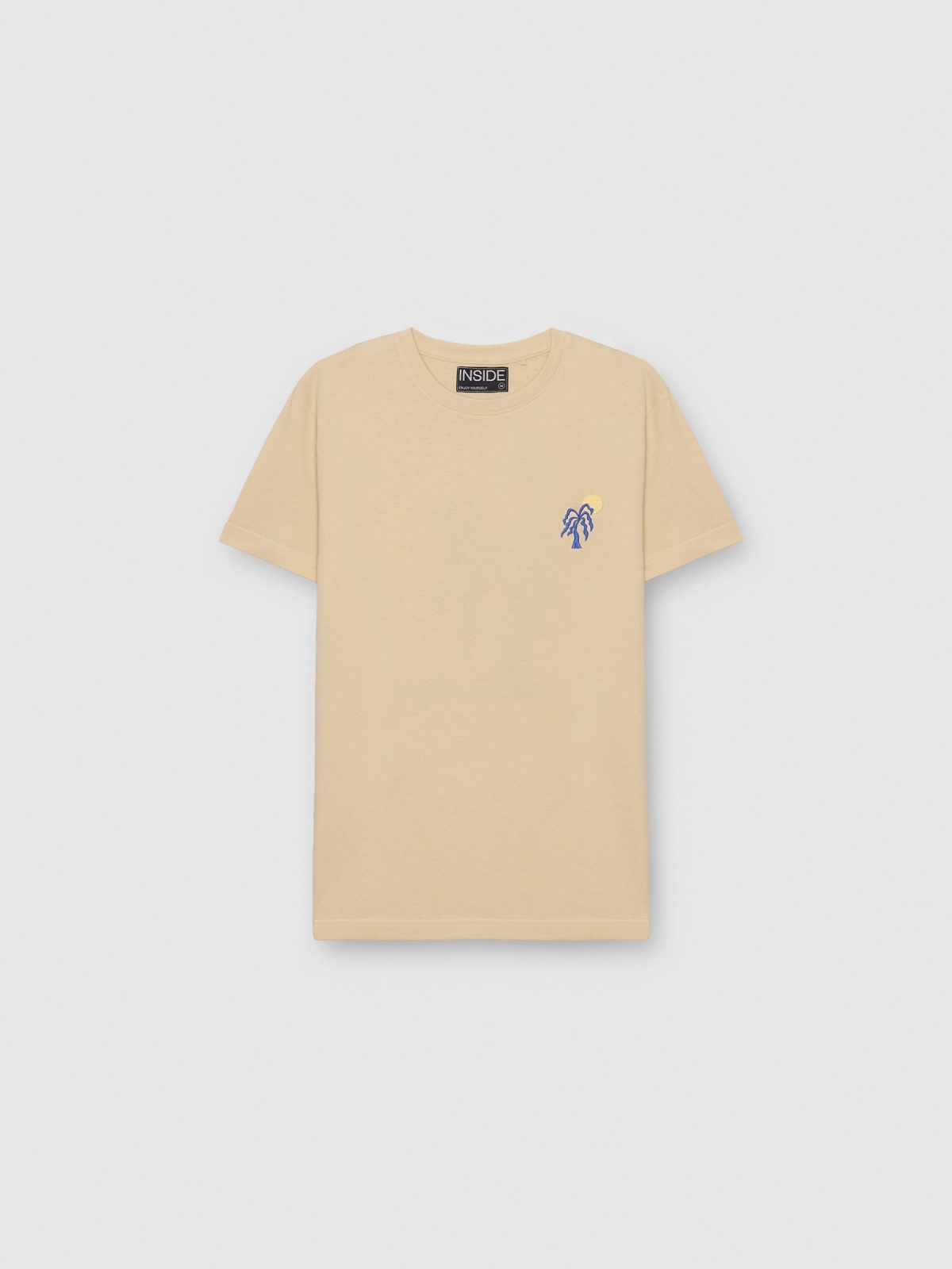 Palm tree t-shirt sand detail view
