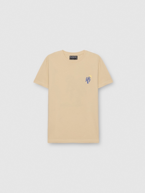 Palm tree t-shirt sand detail view