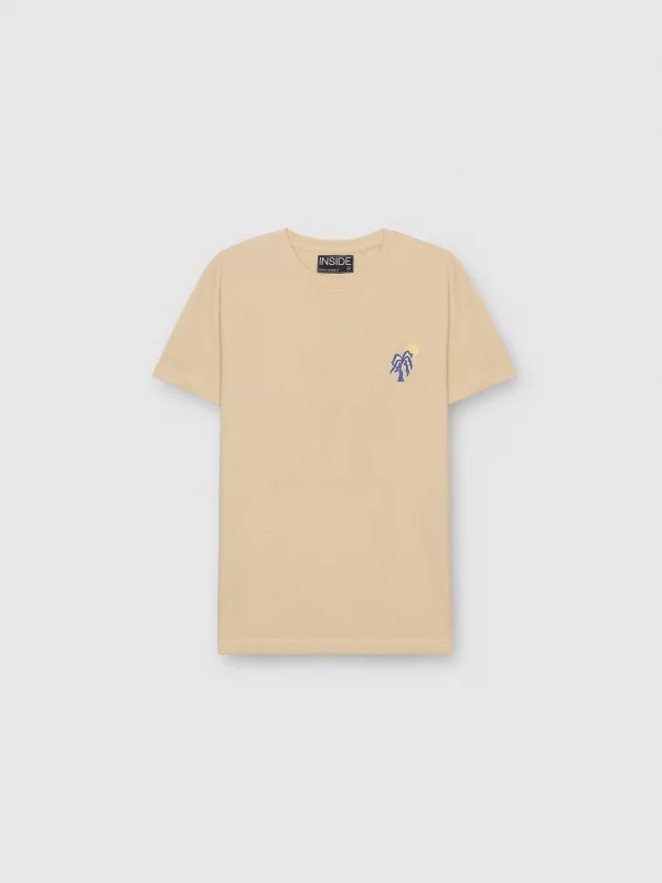Palm tree t-shirt sand detail view