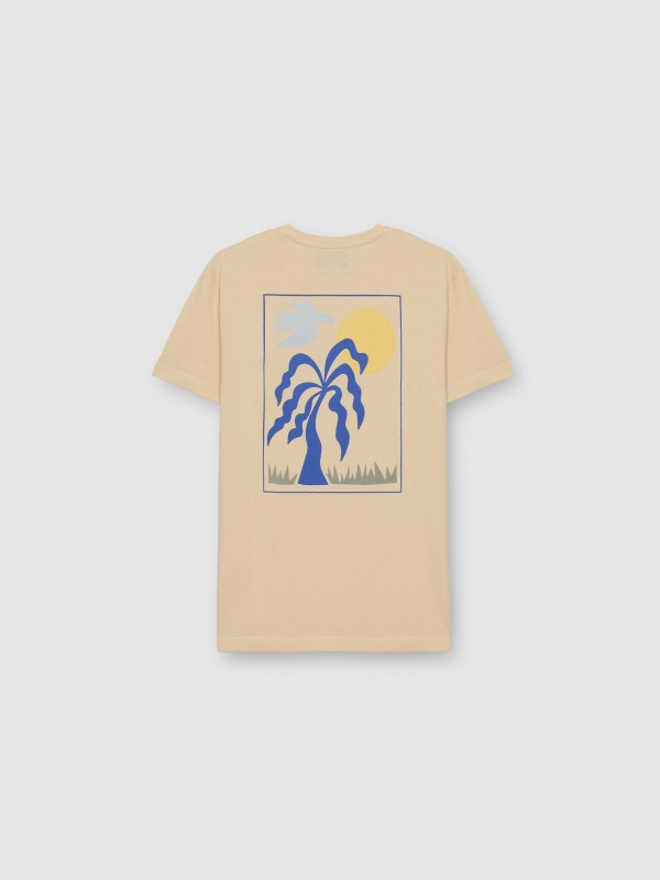 Palm tree t-shirt sand detail view