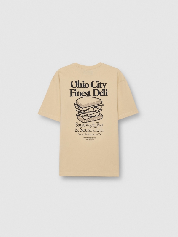 Camiseta Sandwich arena vista detalle