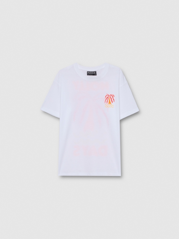 Camiseta Holly Days blanco vista detalle
