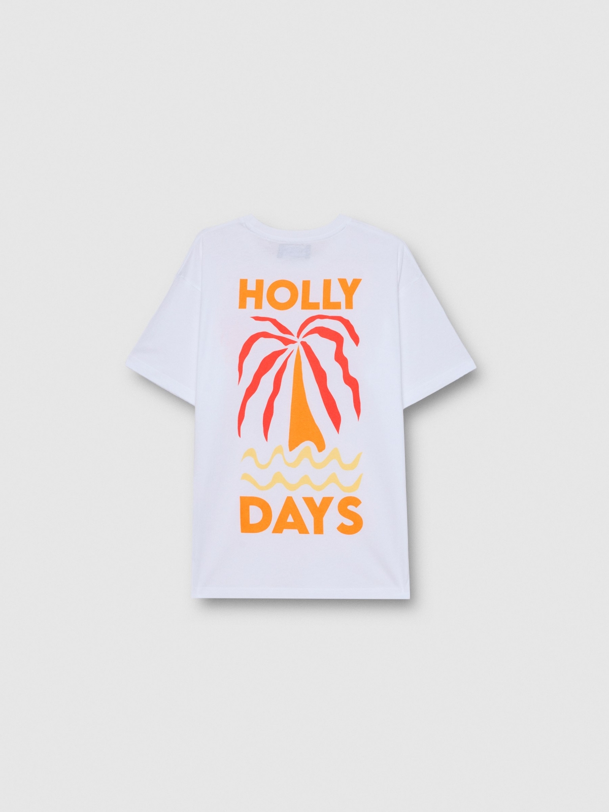 Camiseta Holly Days blanco vista detalle