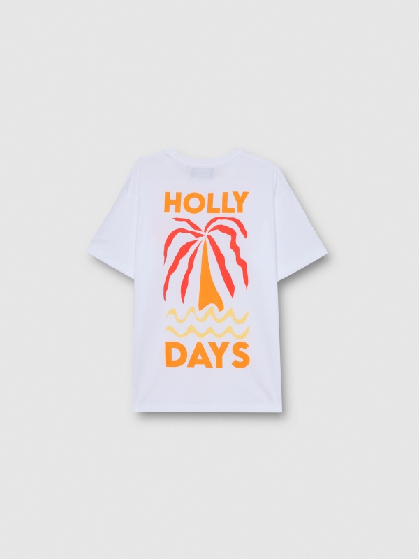 Camiseta Holly Days blanco vista detalle