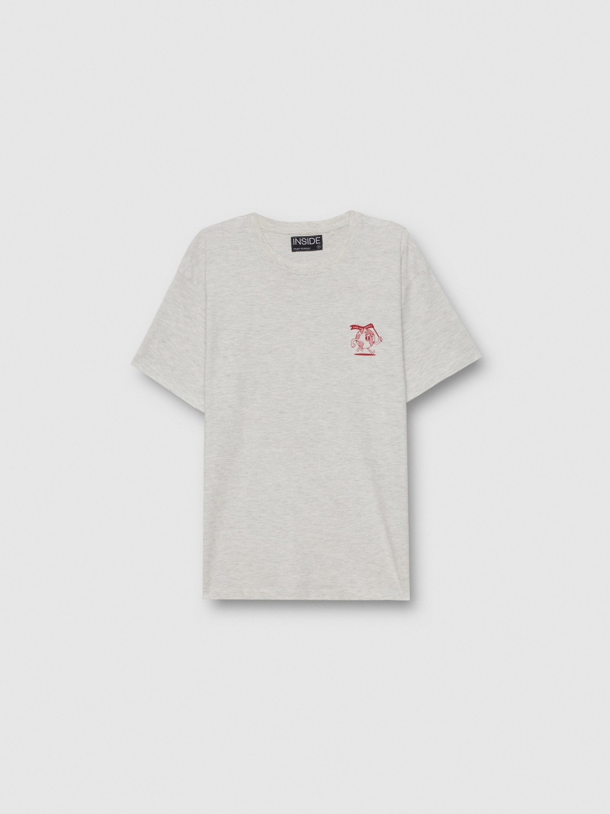 Camiseta Save the Planet melange claro vista detalle