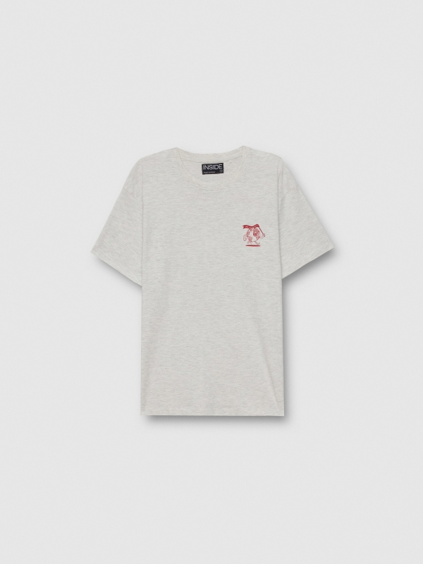 Camiseta Save the Planet melange claro vista detalle