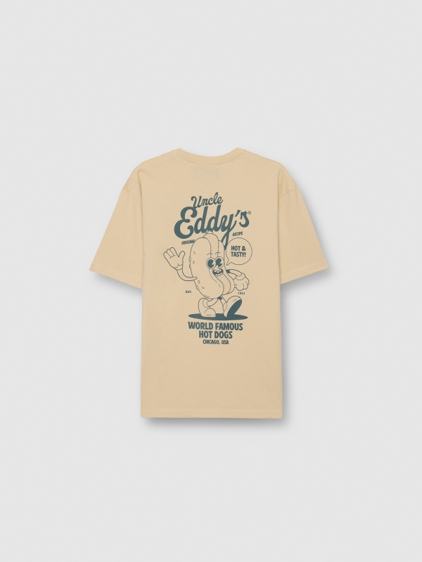 Camiseta Uncle Eddy arena vista detalle