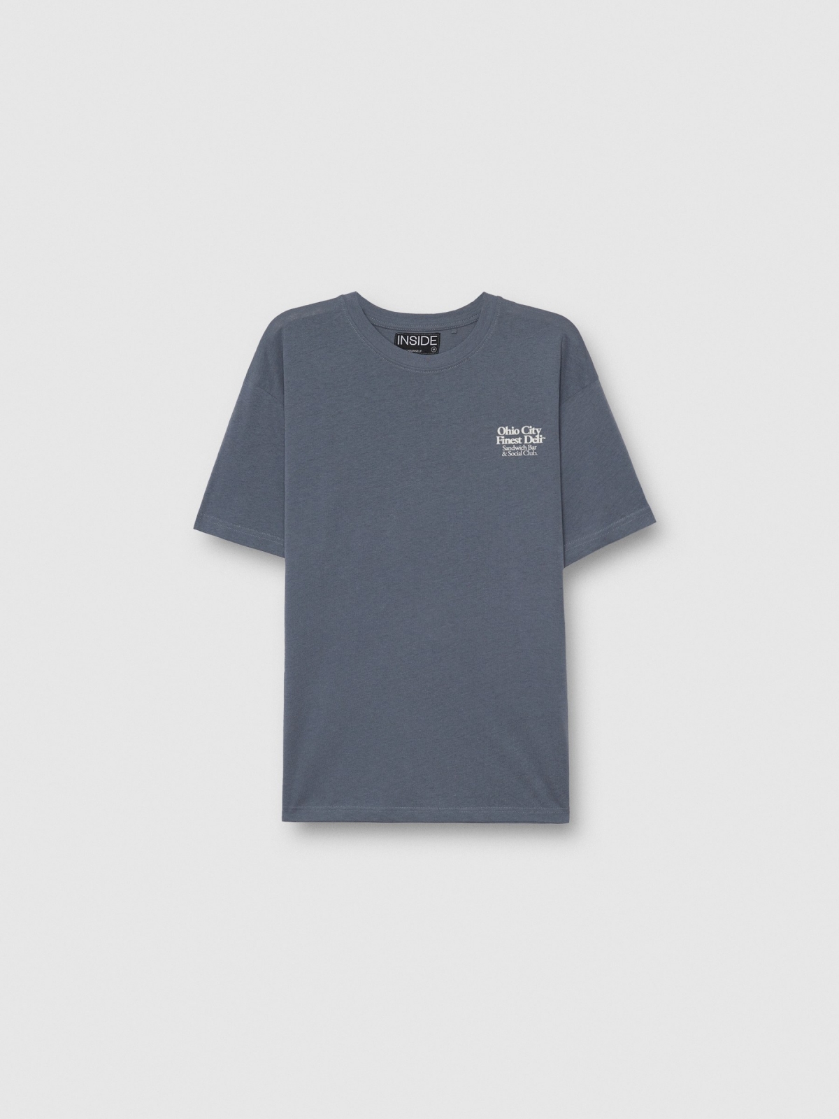 Sandwich T-shirt blue detail view