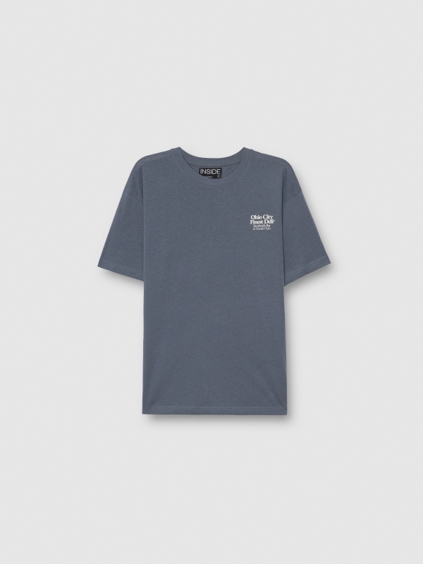 Sandwich T-shirt blue detail view