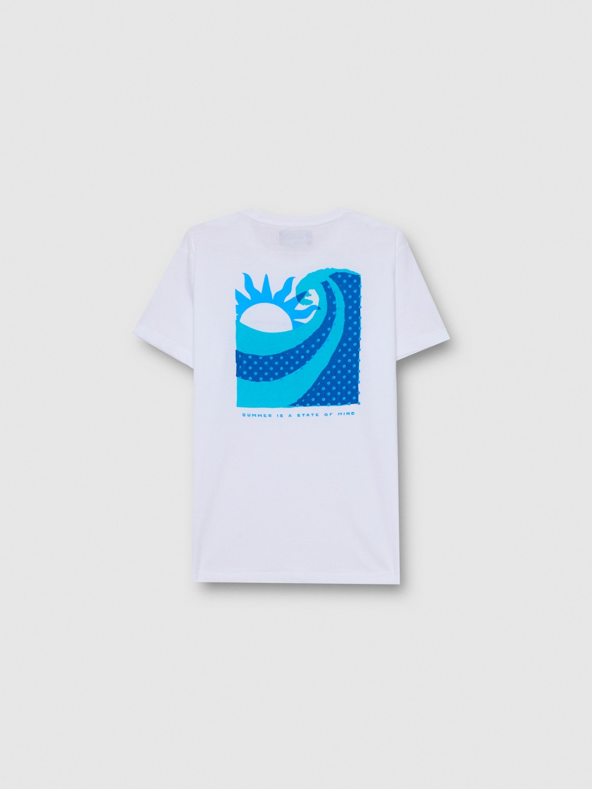 Camiseta Summer state of mind branco vista detalhe