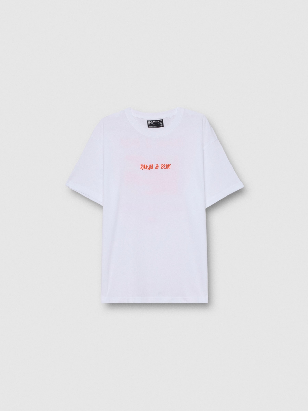 Palm & Sun T-shirt white detail view