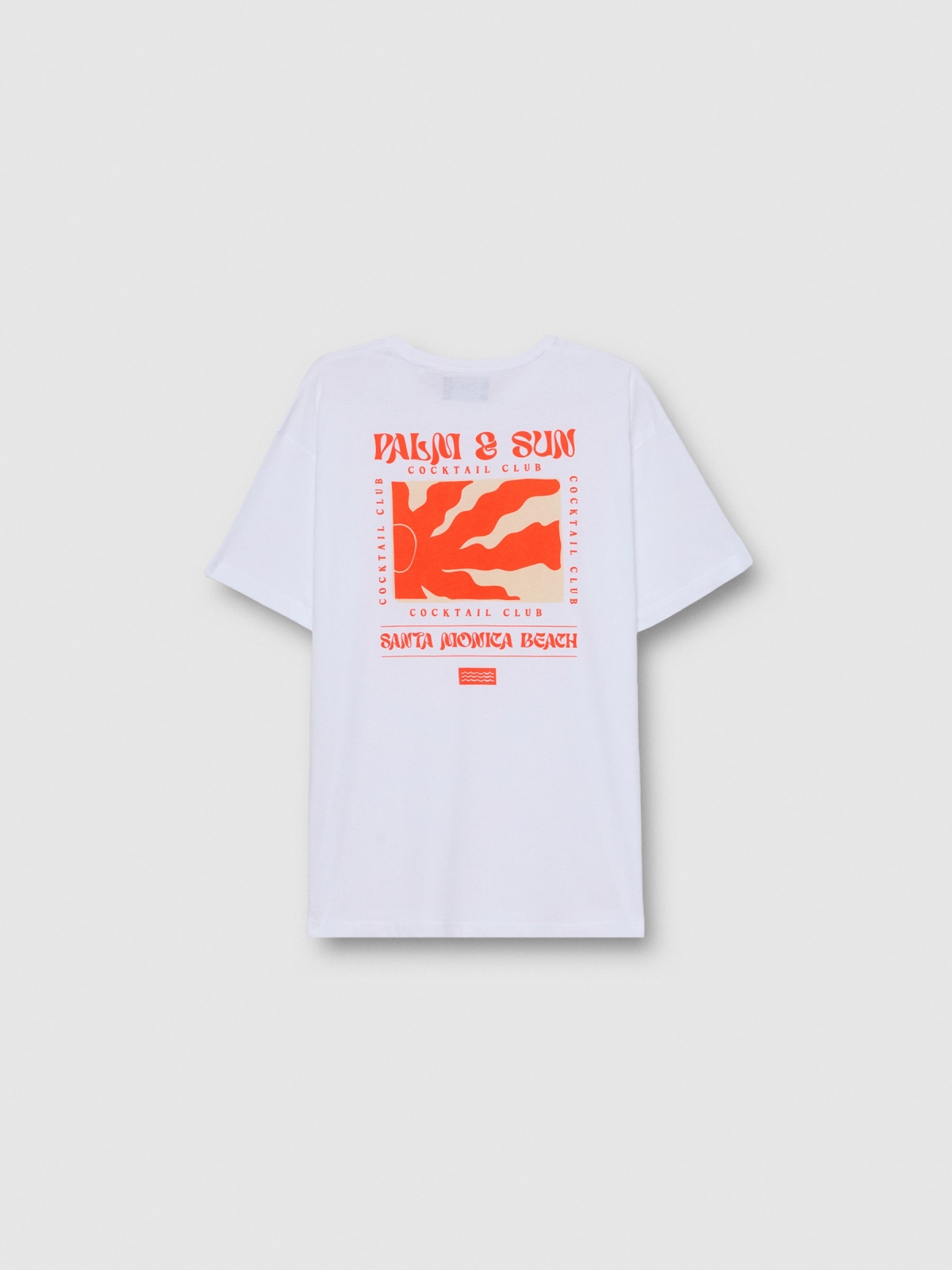 Palm & Sun T-shirt white detail view