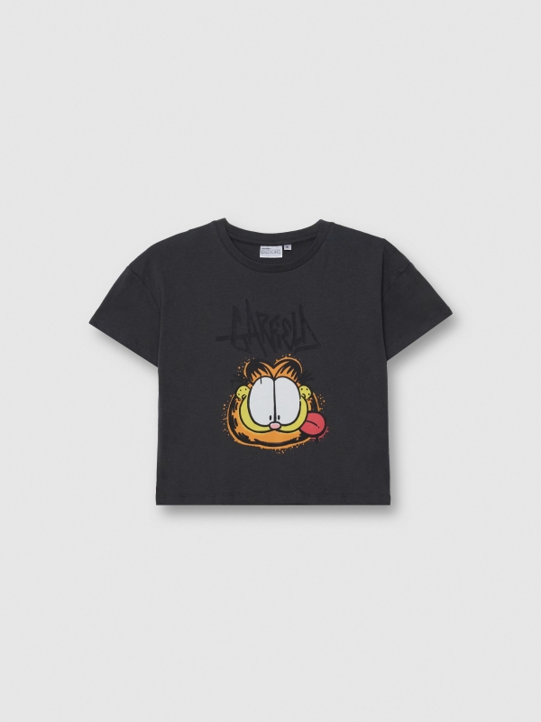 Camiseta Garfield gris gris oscuro vista detalle