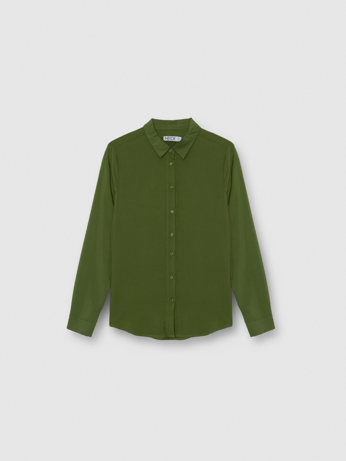 Fluid long-sleeve shirt green detail view