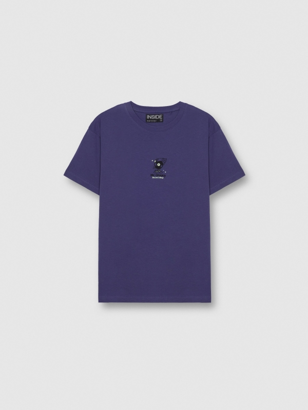 Camiseta Mr Groovy azul marino vista detalle