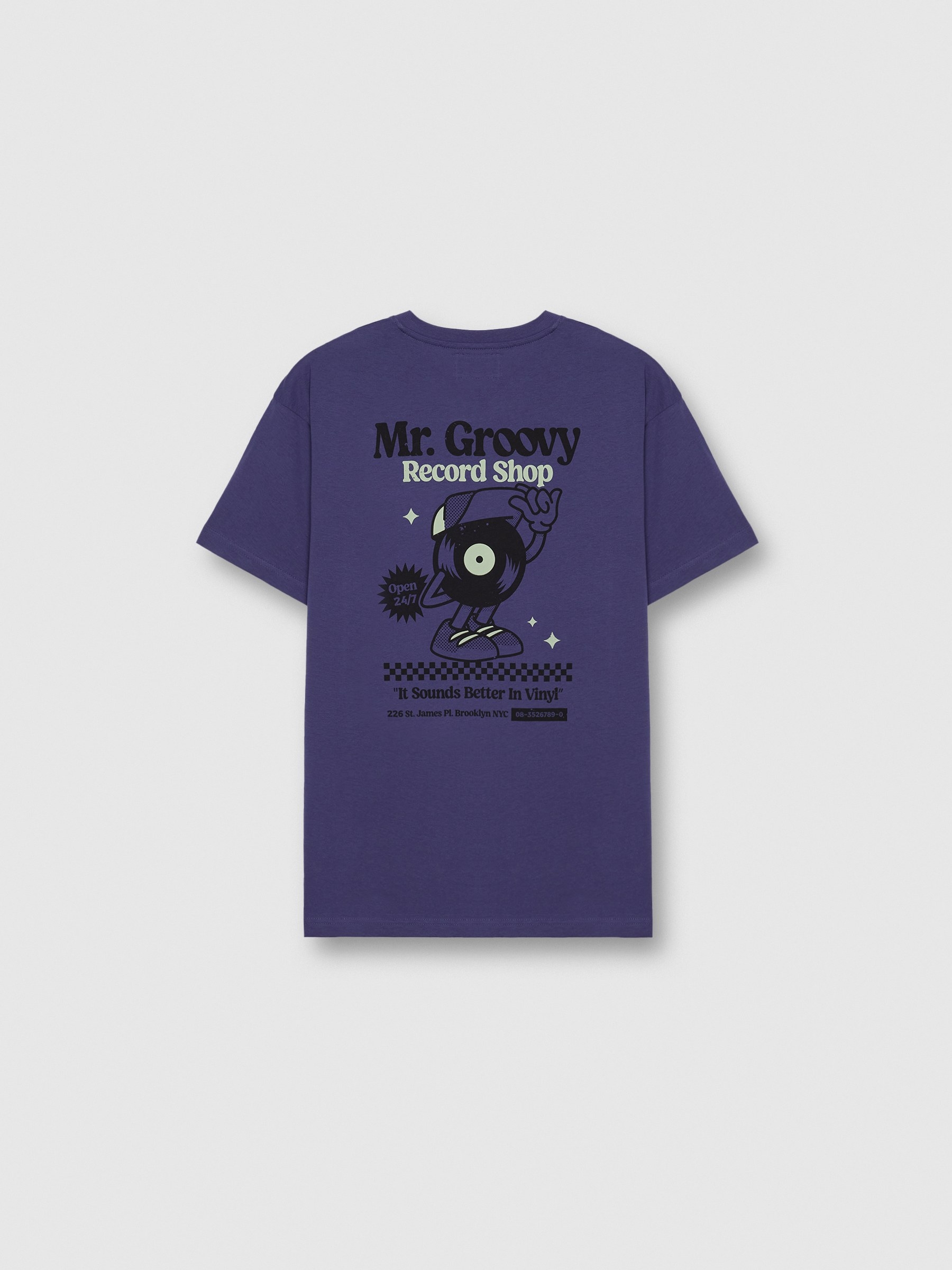 Mr Groovy T-shirt navy middle front view