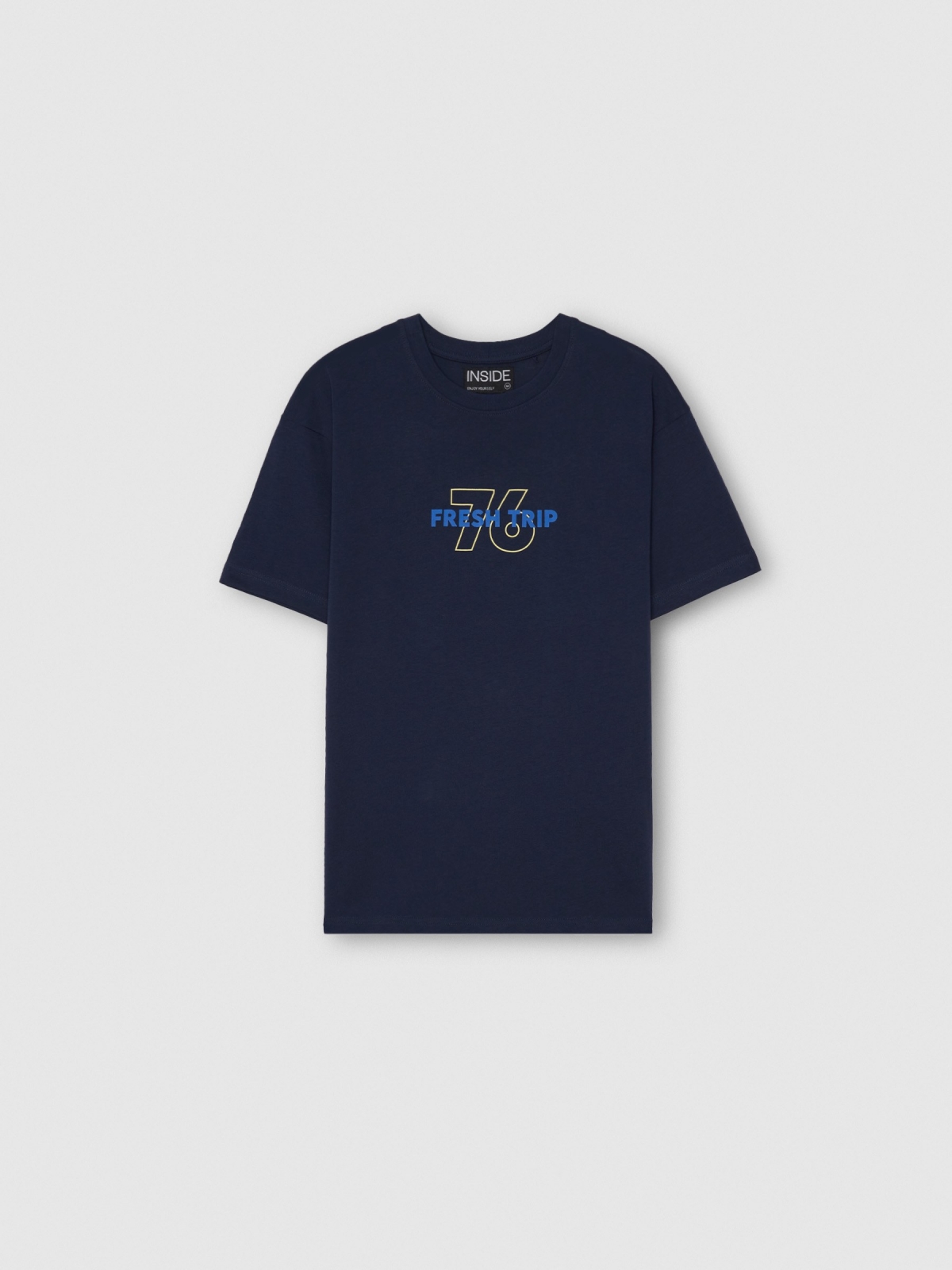 Camiseta Fresh Trip azul marino vista detalle