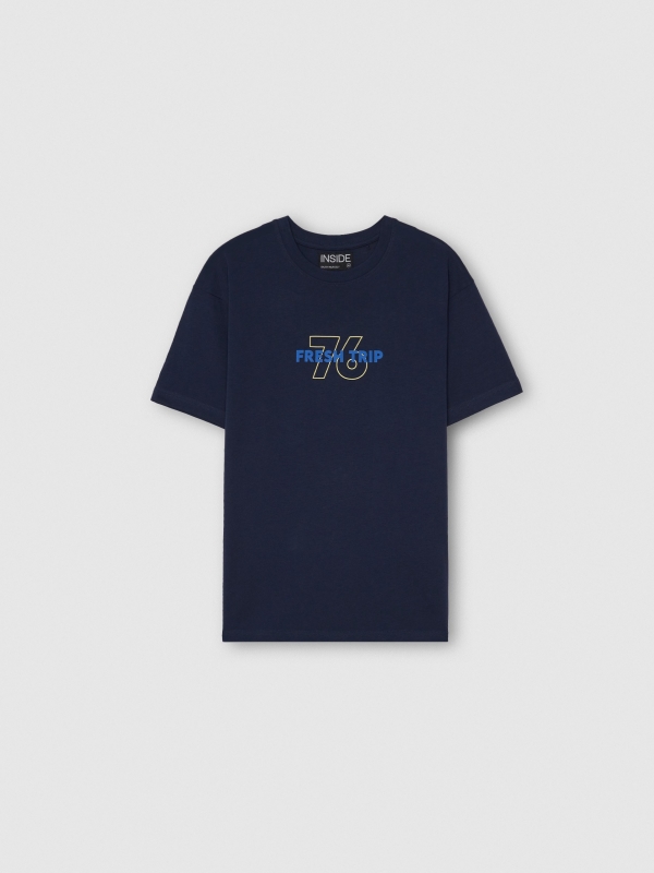 Camiseta Fresh Trip azul marino vista detalle
