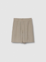 %Pto% Bermuda taupe linho taupe vista frontal
