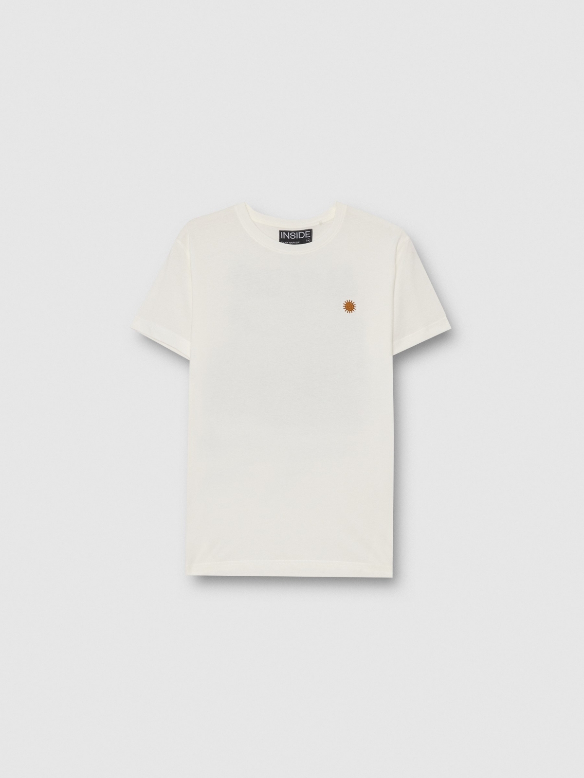 Camiseta manga corta Malibú blanco roto vista detalle