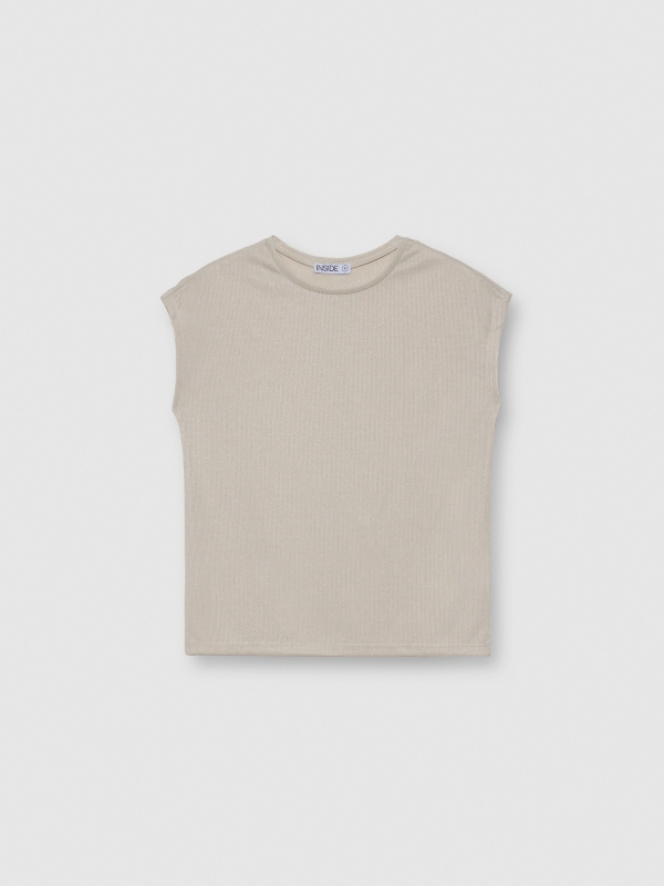 Sleeveless sand shirt sand detail view