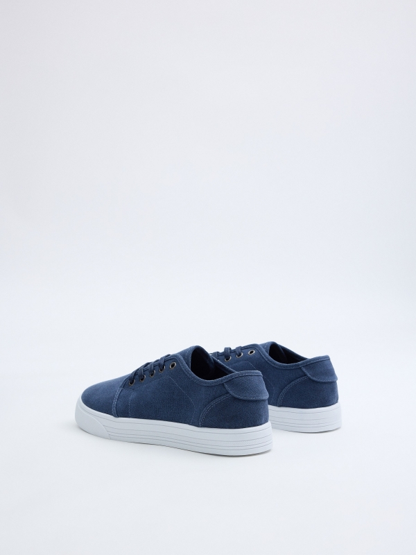 Zapatillas lona azul marino azul marino vista trasera 45º
