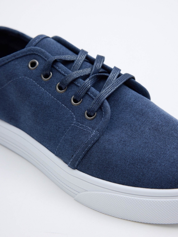 Zapatillas lona azul marino azul marino vista detalle